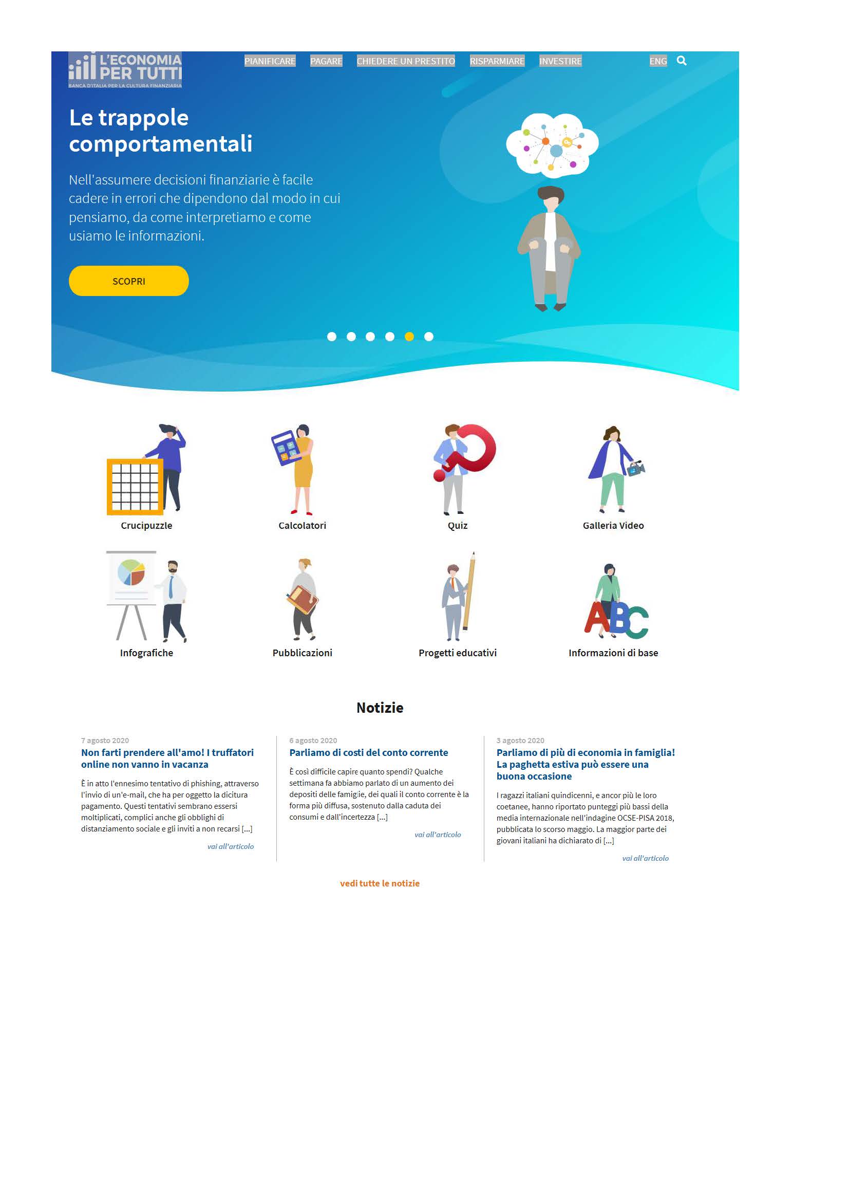 Portale dell'educazione finanziaria.