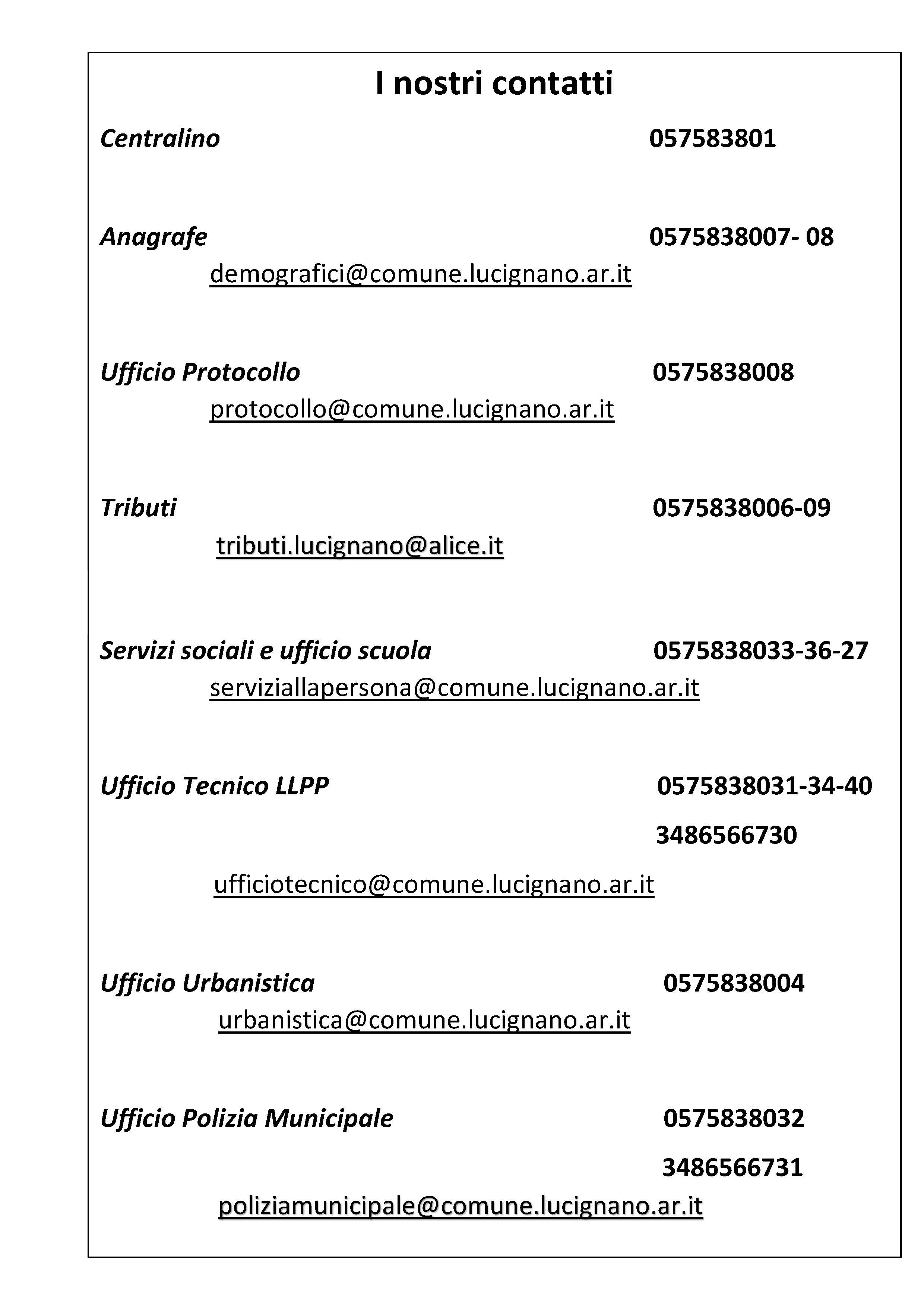 Coronavirus. Accesso agli uffici comunali esclusivamente su appuntamento.