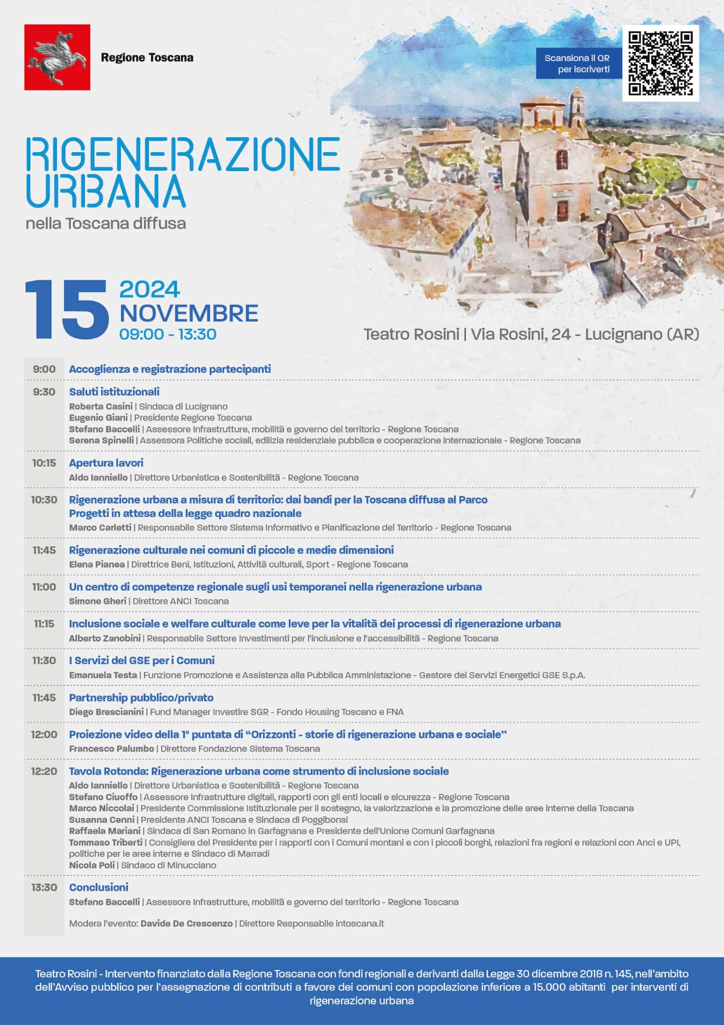 15 novembre 2024. "Rigenerazione urbana nella Toscana diffusa".