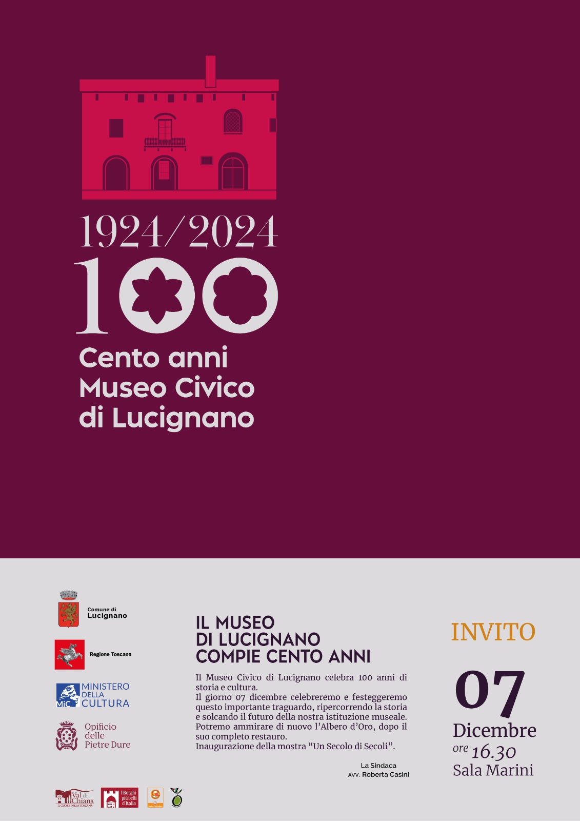 Il Museo di Lucignano compie 100 anni.