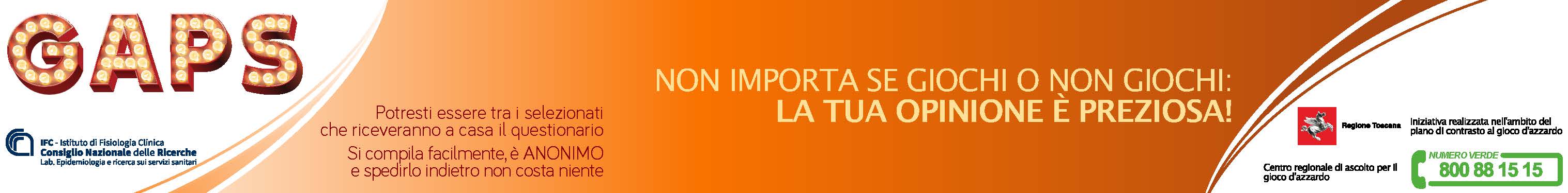 Studio GAPS Toscana sulla diffusione del gioco d'azzardo